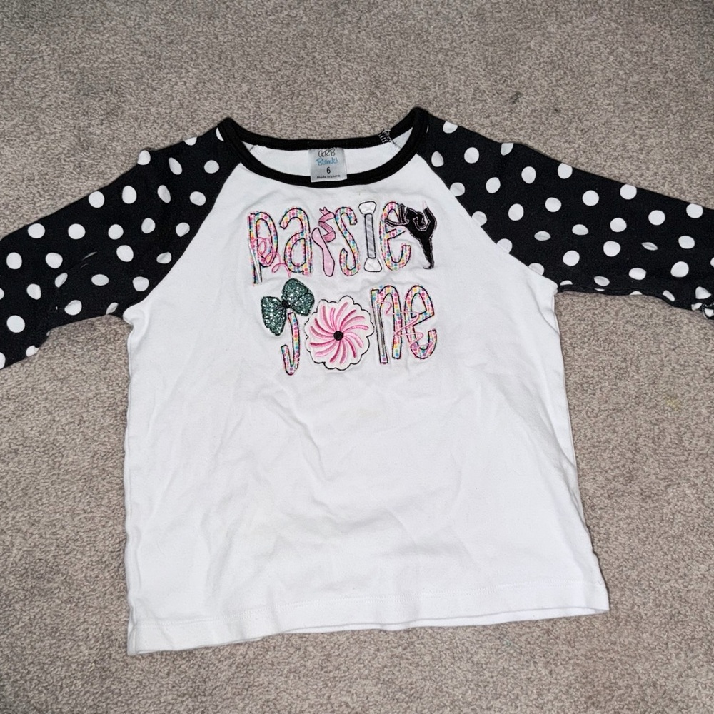 “Paisley Jane” dance top with Ruffle sleeves